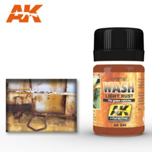AK046 - WASH LIGHT RUST - LAVAGGIO LEGGERO RUGGINE - 35ml  AK INTERACTIVE