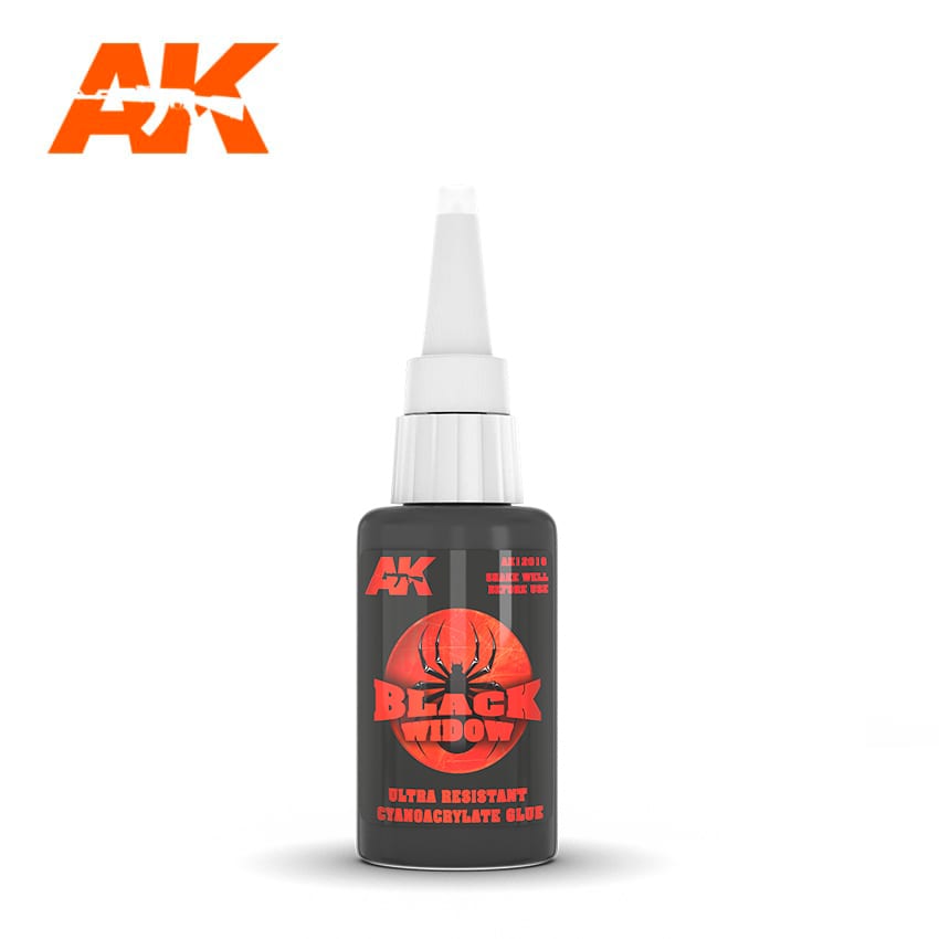 AK12016 - BLACK WIDOW ULTRA RESISTANT CYANOCRYLATE GLUE 20gr. AK INTERACTIVE
