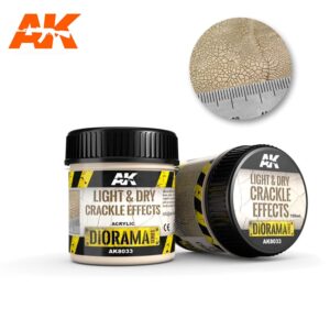 AK8033 - LIGHT & DRY CRACKLE EFFECTS - EFFETTI CREPITIO LEGGERO E SECCO 100ml AK INTERACTIVE
