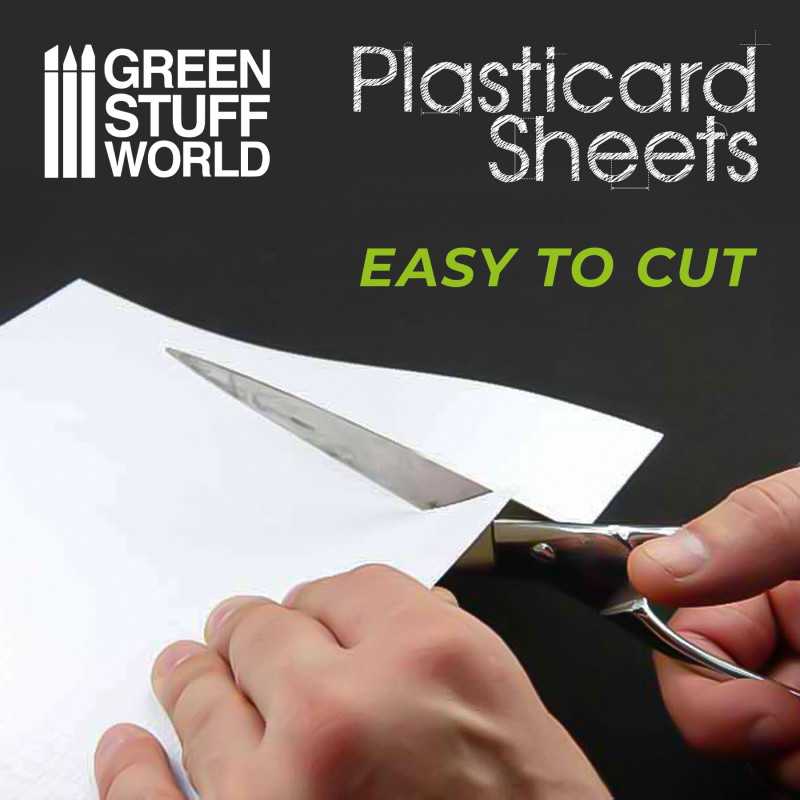 GSW9105 - Foglio Plasticard ABS 0'5 mm - 5 lastre GREEN STUFF WORLD - immagine 2