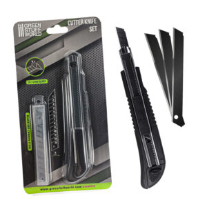 GSW3331 - Taglierino Modellismo grande + lamette acciaio nero - GREEN STUFF WORLD